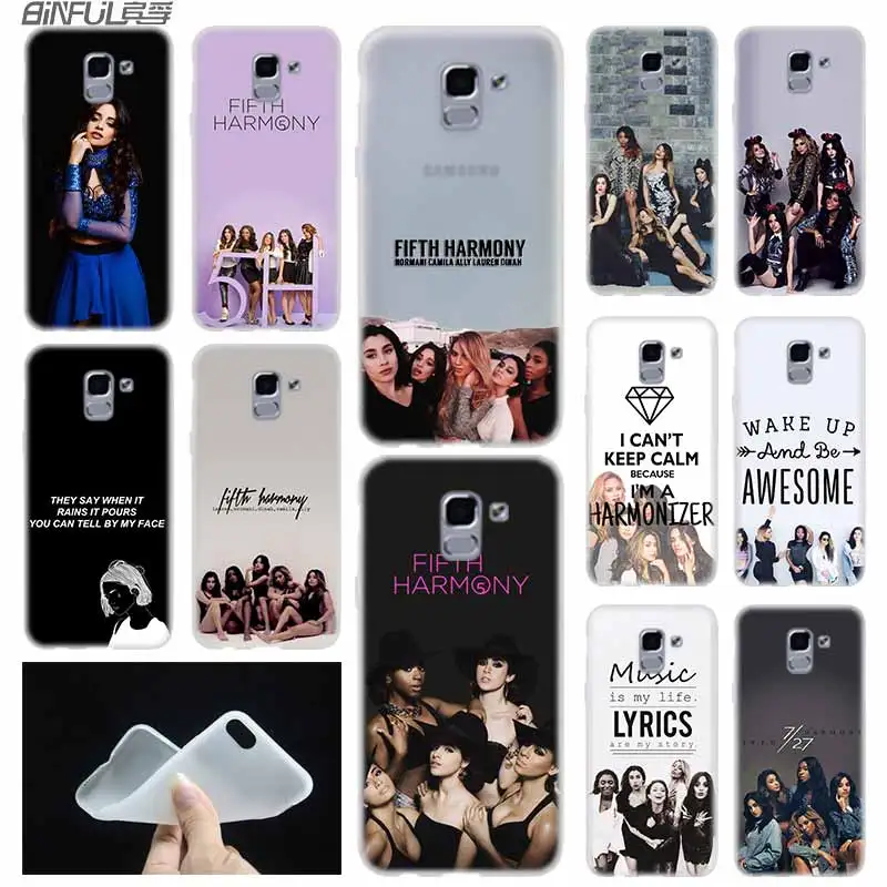 

5 Fifth Harmony 5Harmony case Cover TPU Coque For Samsung Galaxy J6 J8 J3 J5 J7 J4 J2 J1 Plus 2018 2016 2017 EU Prime Ace