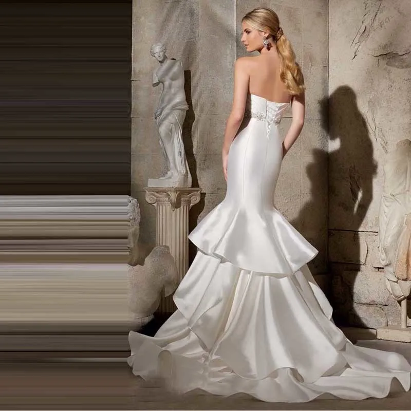 Plain Mermaid Wedding Dresses