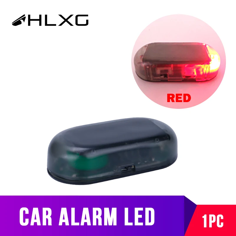 

Car Universal Solar Anti-theft Alarm LED Police Light Imitation Security System Warning Theft Flash Blinking Red Lamp hlxg 1Pc