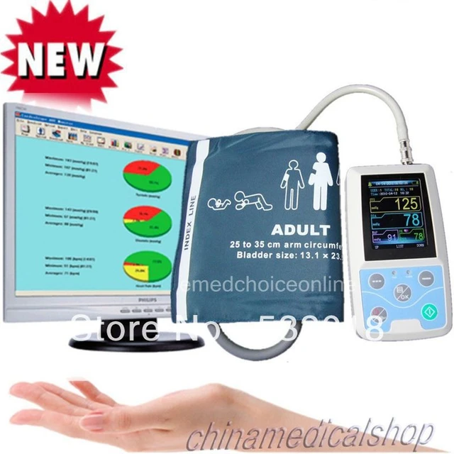 Ambulatory Blood Pressure Monitor NIBP Holter ABPM50 with adult cuff U –  CONTEC