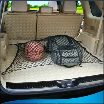 

Fit For SUV Opel Antara Acura RDX Hyundai IX45 IX35 ix25 Nissan Qashqai X-Trail Nylon Car Trunk Storage Elastic Mesh Net 4 Hooks