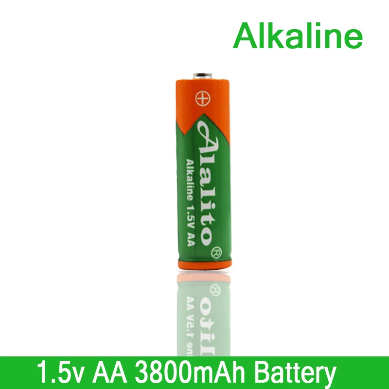 Новым ярлыком 3800 MAH перезаряжаемые батареи AA 1,5 V. Перезаряжаемые Alcalinas drummey+ 1 шт., размер: 4-элементная батарея зарядное устройство