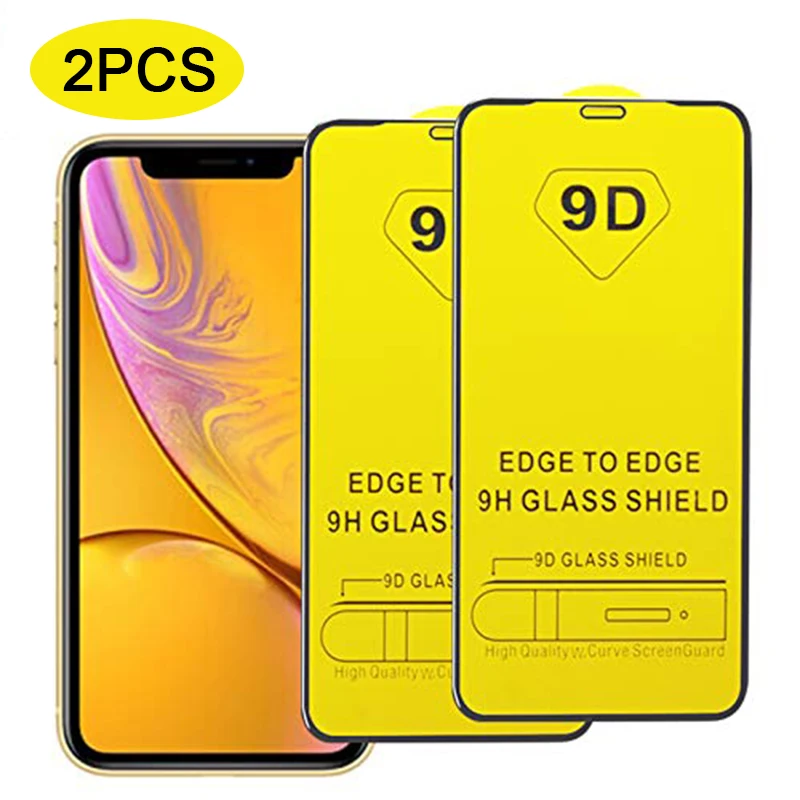 9D полное покрытие закаленное стекло для iPhone 11 X XR XS Max 7 8 Plus Pro Защитная пленка