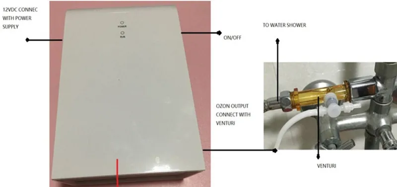 Интеллектуальный озоновый очиститель воды для душа и спа домашний озонатор воды 100-240 в универсальное напряжение до DC12V очень тихий дизайн