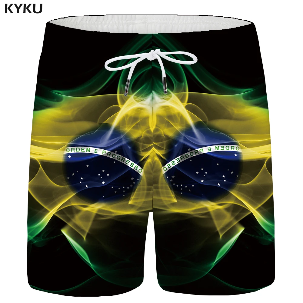 KYKU Brazil Shorts Men Flag Cargo Shorts Casual Ball Black 3d Printed Short Big Size Beach Mens Short Pants Summer 2018 New KYKU Brazil Shorts Men Flag Cargo Shorts Casual Ball Black 3d Printed Short Big Size Beach Mens Short Pants Summer 2018 New