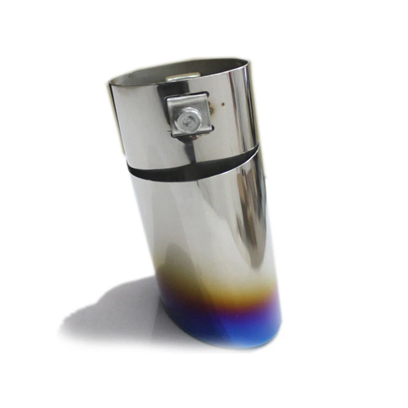 JX-LCLYL Colorful Stainless Steel Car Rear Tail Exhaust Straight Pipe Muffler Tips