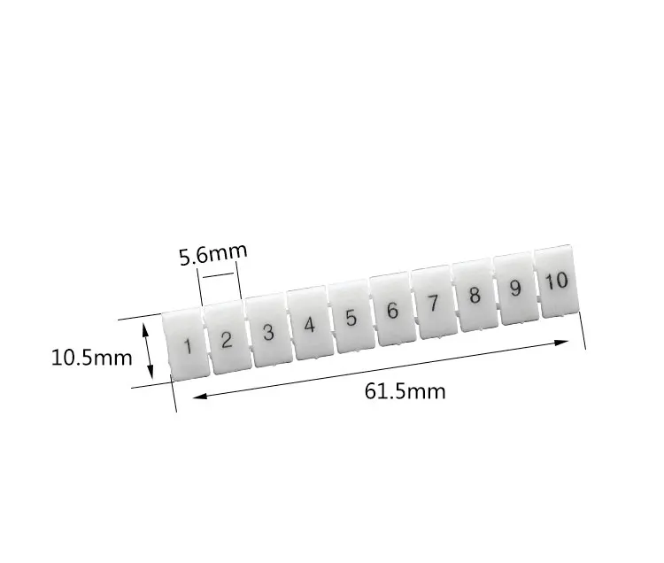 100pcs ZB6 Number MARKER UK2.5B UK2.5 UK5N Din Rail Terminal Blocks