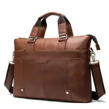 Мужская наплечная сумка-мессенджер портфель мужская деловая Повседневная сумка из натуральной кожи мужские сумки-мессенджеры для 1" ноутбука Портфель