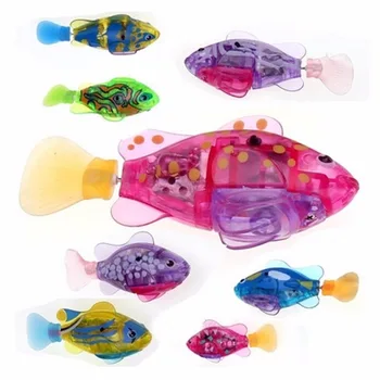 Electronic Fish Robofish Activated Battery Powered Robo Fish Toy Childen Robotic Pet Holiday Gift can Swims