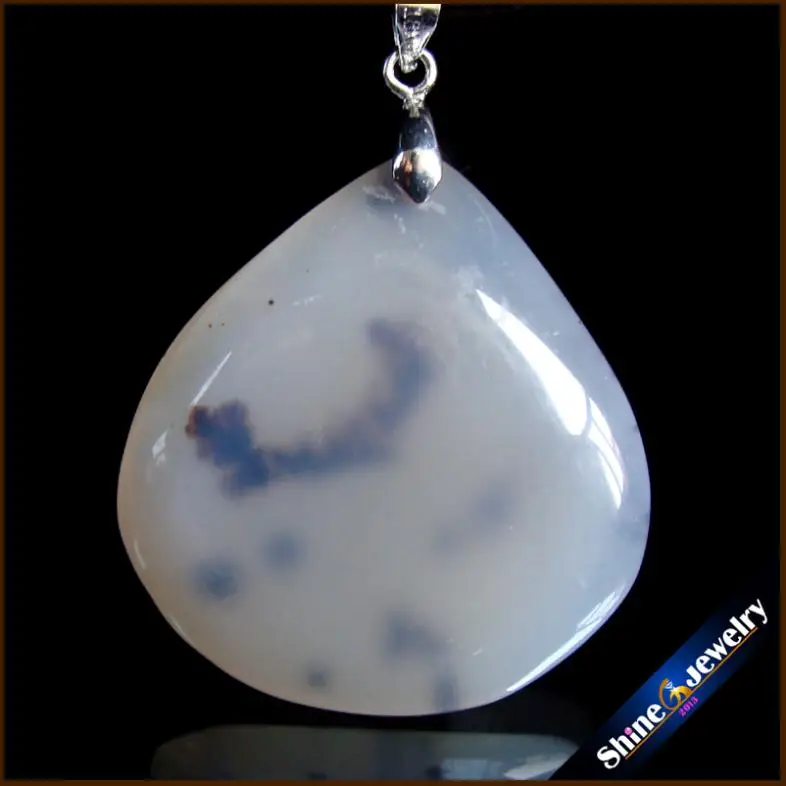 

Handmade New Pendulum Pendants Natural Dendritic Moss Agates Gem Stone Beads Pendant Fit Necklace Free Shipping -FS217