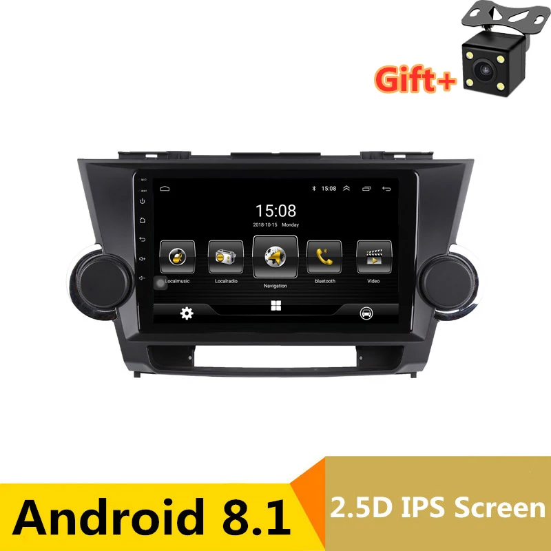 10 1 &quotAndroid автомобильный DVD мультимедийный плеер gps для Toyota Highlander 2009 2010 2011 2012 2013