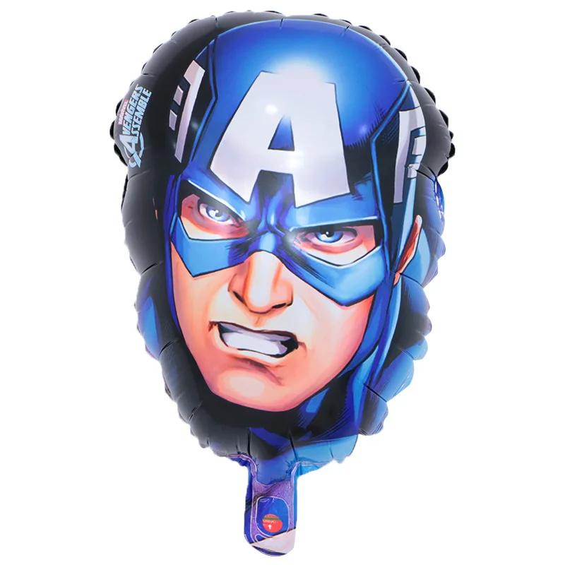 4 шт./лот, воздушный шар в виде головы Капитана Америки, Халка, Человека-паука, Железного человека, воздушные шары с героями Мстителей для мальчиков на день рождения, Декор, игрушки