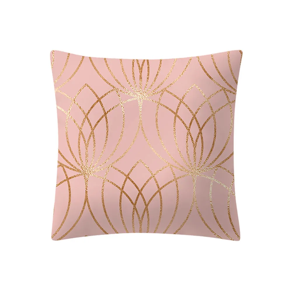 Розовое золото, розовый чехол для подушки квадратный диван автомобиля пледы наволочка льняное белье размером 45*45 см чехол для украшения дома#3 - Цвет: G
