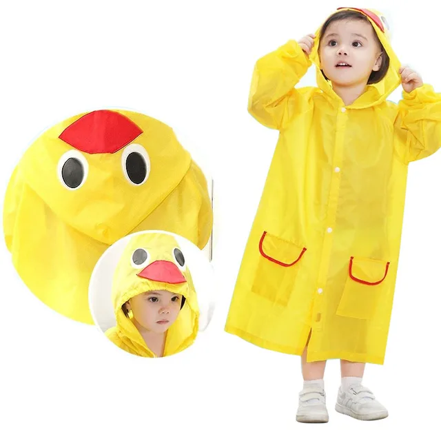 Creative Poncho Children's Raincoat Cute Little Yellow Duck Rain Coat