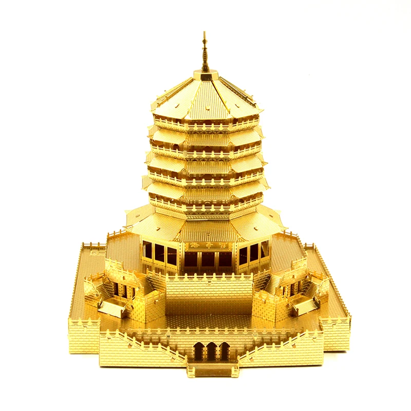 Microworld 3D metal puzzle Multicolor Leifeng Tower DIY Laser Cut Jigsaw Model gifts For Adult Educational Toys Desktop decor Microworld 3D metal puzzle Multicolor Leifeng Tower DIY Laser Cut Jigsaw Model gifts For Adult Educational Toys Desktop decor