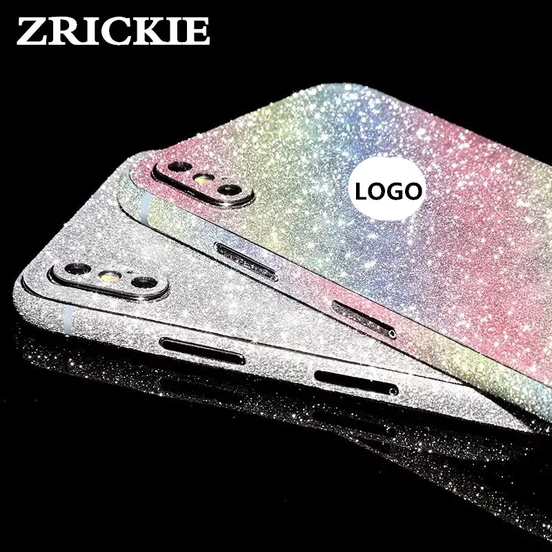 

ZRICKIE for iPhone X Glitter Full Body Decals Sticker Cover for iPhone X Bling Diamond Sparkle Wrap Skin Decal for iPhone 10