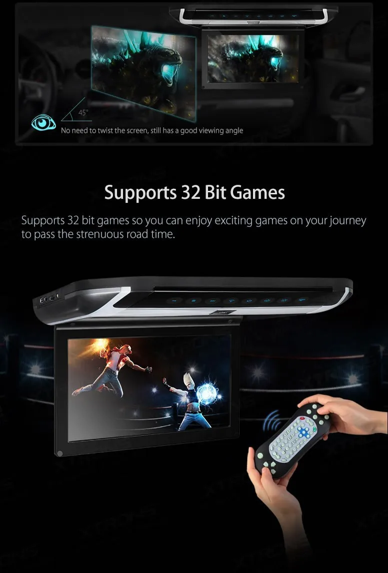 Discount Xtrons 10.1" HD Digital TFT Car Roof Monitor DVD car roof flip down monitor SD/ USB/thin stylish design with 2pcs IR headphones 5 Discount Xtrons 10.1" HD Digital TFT Car Roof Monitor DVD car roof flip down monitor SD/ USB/thin stylish design with 2pcs IR headphones 5
