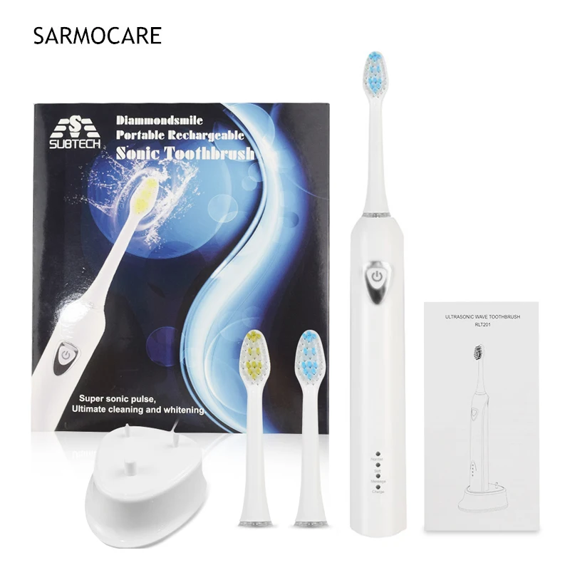 

Ultrasonic Electric Toothbrush Sonic Tooth brush RLT201 rechargeable battery IPX7 Waterproof Inductive charger LED indicator