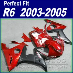 Новый мотоцикла для Yamaha R6 комплект обтекателей 2003 2004 2005 Красный матовый черный обтекатель YZF Обтекатели 03 04 05