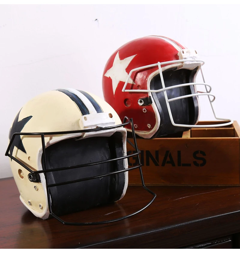 Креативная статуя американского футбола на шлем, украшение для дома, настольный декор, статуэтка, украшение, подарки на день рождения