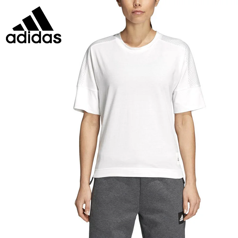 Оригинал Новое поступление 2018 футболка Adidas с рукавом 1/2 женские футболки