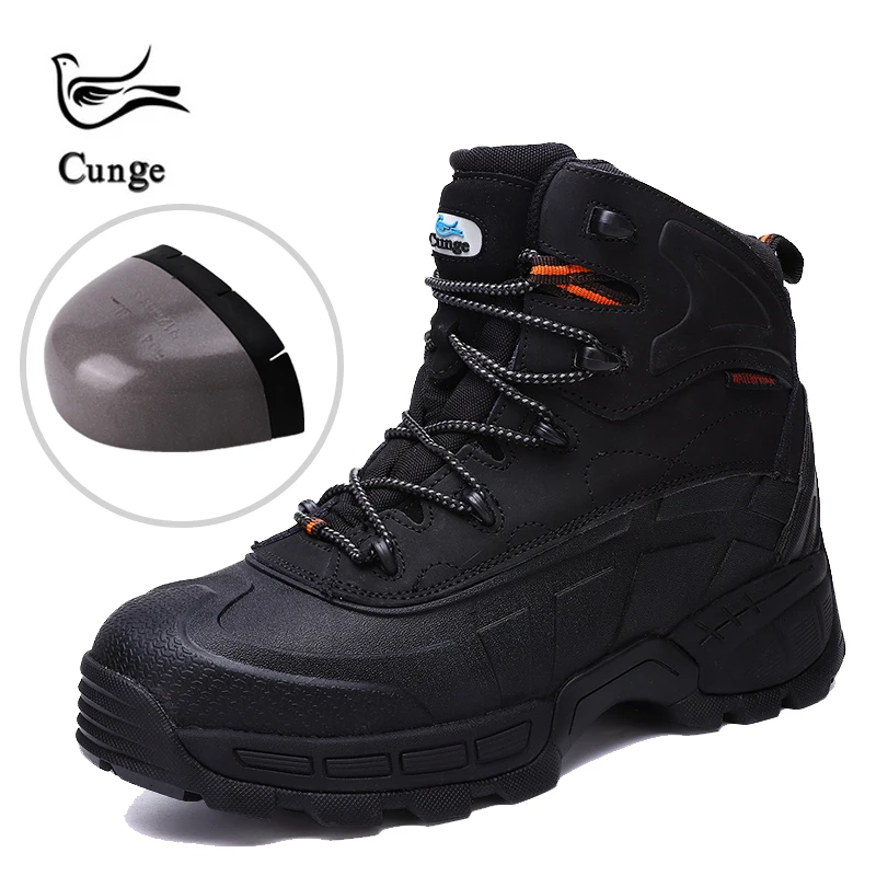 cunge Outdoor New Mens Steel Toe Cap Safety Work Shoes Men Puncture Proof Construction Safety Combat Boots Cowhide hiking Shoes cunge Outdoor New Mens Steel Toe Cap Safety Work Shoes Men Puncture Proof Construction Safety Combat Boots Cowhide hiking Shoes