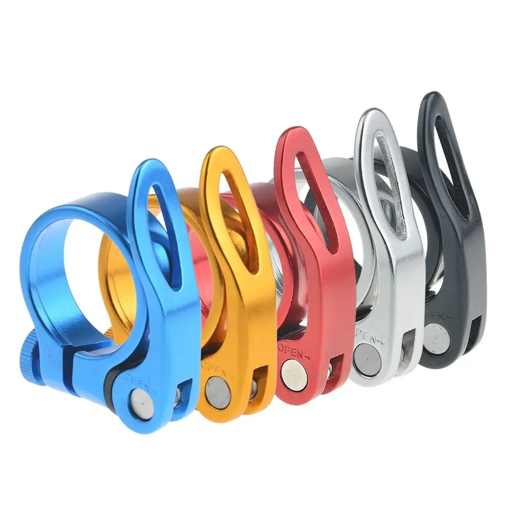 

Wanyifa Aluminium Alloy Bicycle Seatpost Clamp 31.8/34.9mm Mountain Road Bike Quick Release Seatpost Clamp Bicycle Parts 5 Color