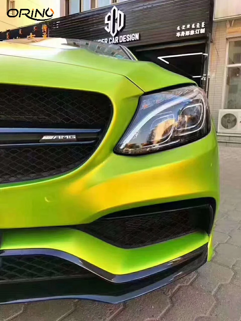 Pearl Metallic Lemon Green Vinyl Film Wrap-4