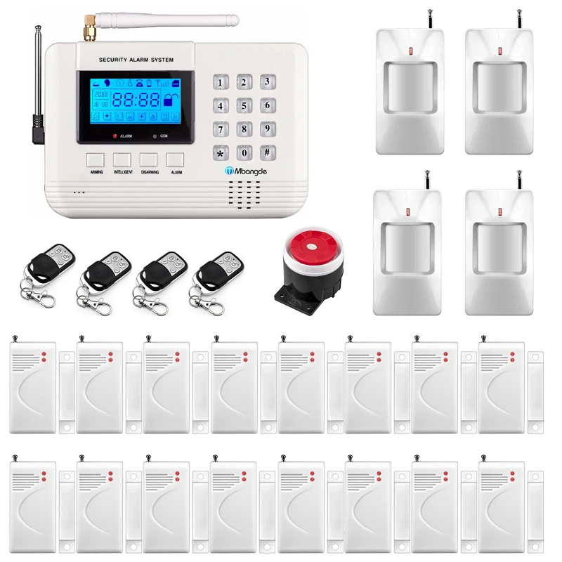 

Wireless LCD GSM PSTN Alarm 433Mhz House Home Burglar Security 850/900/1800/1900 Mhz Wireless PIR Detector Sensor for Home