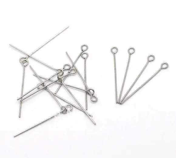 

Free sjipping!!!!!2000pcs/lot Dull silver color Eye Pins 3.5cm