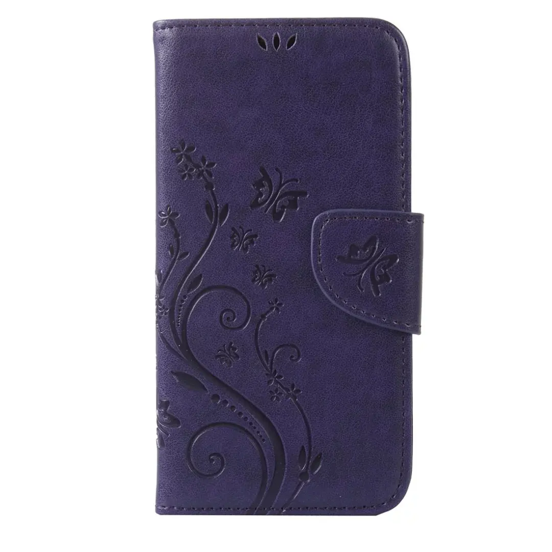 Кожаный чехол-книжка с бабочкой и цветами, чехол для телефона lenovo A536 A319 S90 S850 P70, мягкий чехол - Цвет: purple