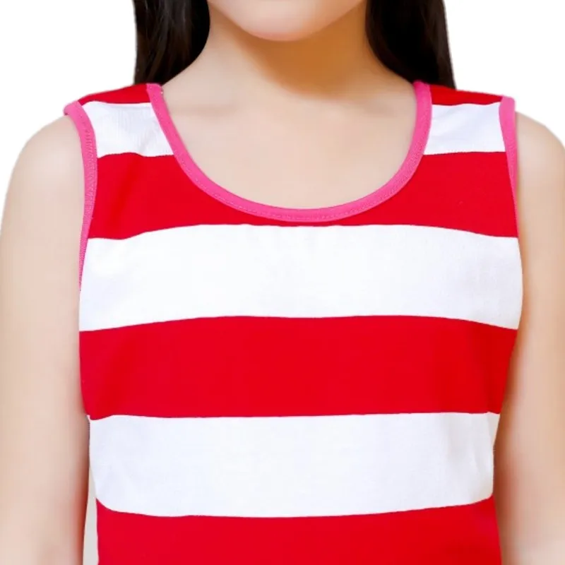 Детское летнее платье для девочек Хлопковое платье в черно-белую полоску для девочек детское платье-футболка для девочек-подростков; платье-майка Vestido