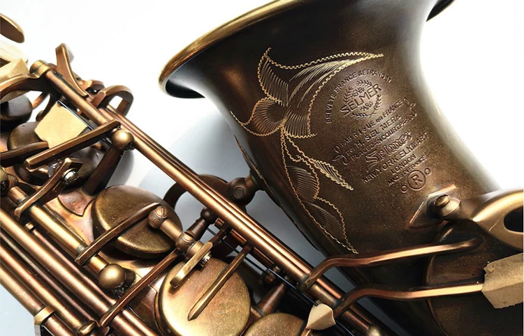 

Retro Alto Saxophone Selm mark VI Eb Flat Alto super Sax Antique Copper Simulation Professional musical instrument With Case box