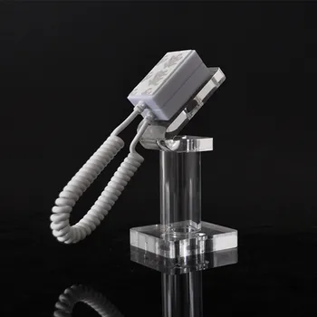 

(50pcs/lot) acrylic flexible magnetic pull box anti lost mobile phone retail store desktop security display dummy holder