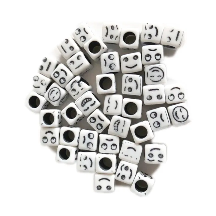 11  100pcs Mixed Letter Beads Charms Bracelet Jewelry Marking Square Alphabet Star Month Beads Necklace Diy Jewelry Accessories