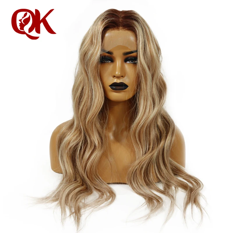 

QueenKing hair Front Lace Wig 180% Density 13x4 Lemi Color Balayage Ombre Wigs T4/27/613 Brazilian Remy hair Free Shipping