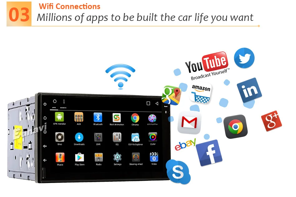 Cheap Eunavi 7" Double 2 Din TDA7851 Universal Android 8.1 Car Radio PC 1024*600 Autoradio GPS Navi wifi Bluetooth free frame camere 6 Cheap Eunavi 7" Double 2 Din TDA7851 Universal Android 8.1 Car Radio PC 1024*600 Autoradio GPS Navi wifi Bluetooth free frame camere 6