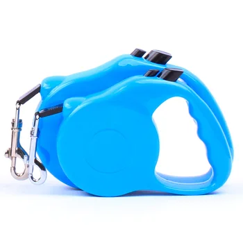 

New Strong Dog Retractable Leashes 2 Size 3M 5M Pets Automatic Adjustable Collar Leads Solid Color Pets Supplier Free Shipping