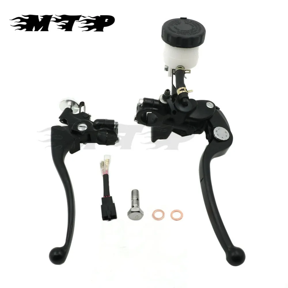 

Motorcycle 7/8" Adjustable Brake Clutch Levers For Kawasaki Z1000SX 07-12 NINJA1000 11-12 Brake Pump Master Cylinder Reservoir
