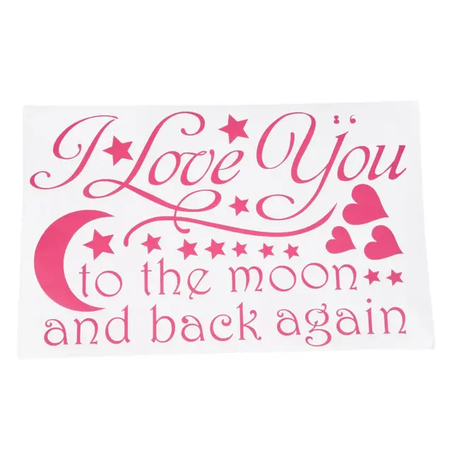 newly designed wall sticker words saying i love you to the moon and back