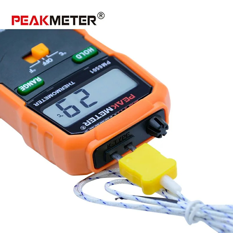 Kopen PEAKMETER PM6501 Professionele Lcd scherm Draadloze K Digitale Thermometer Temperatuur Meter Thermokoppel W Data Hold Logging