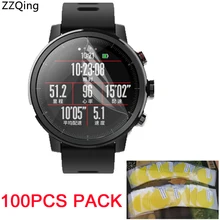 100 шт Упаковка ТПУ пленка для экрана для Xiaomi huami amazfit stratos pace 2 умная Защитная пленка для часов водонепроницаемая/Пылезащитная