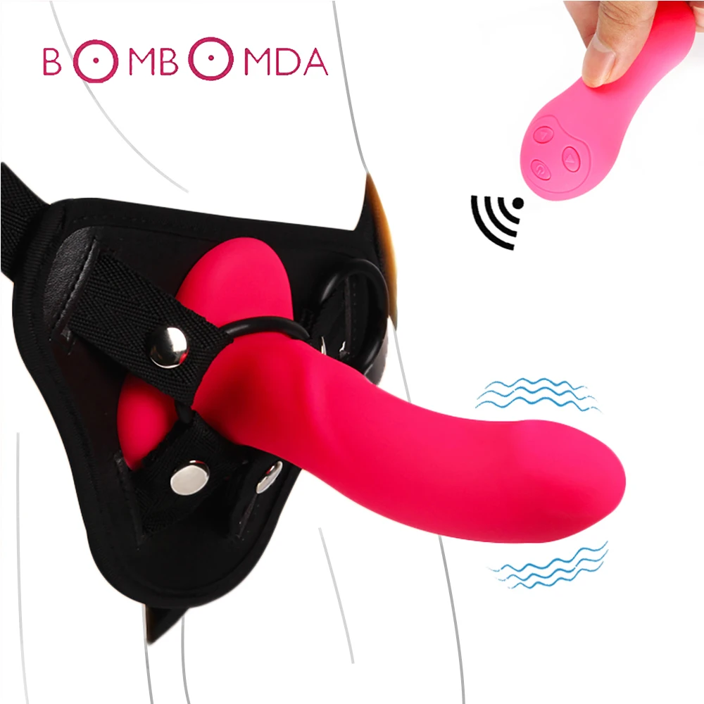 Sex Vibrator For Lesbian Didlo Strap On Harness Vibrating Panties for Woman Sex Bondage Dildo Penis Belt Adult Vibrator
