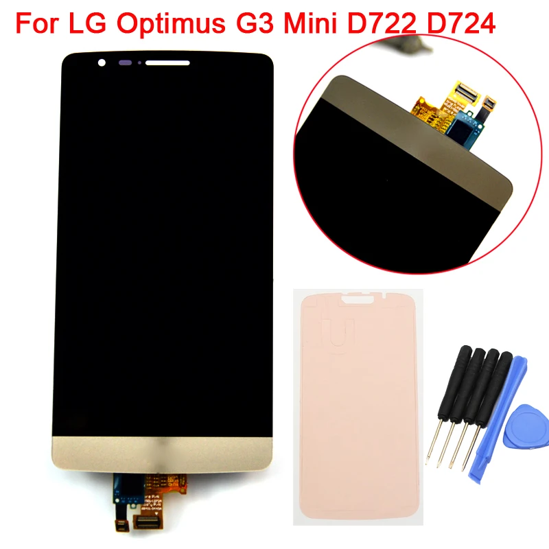 

For LG Optimus G3 Mini D722 D724 LCD Display Touch Screen with Digitizer Assembly + Tools, Gold Free Shipping!!!