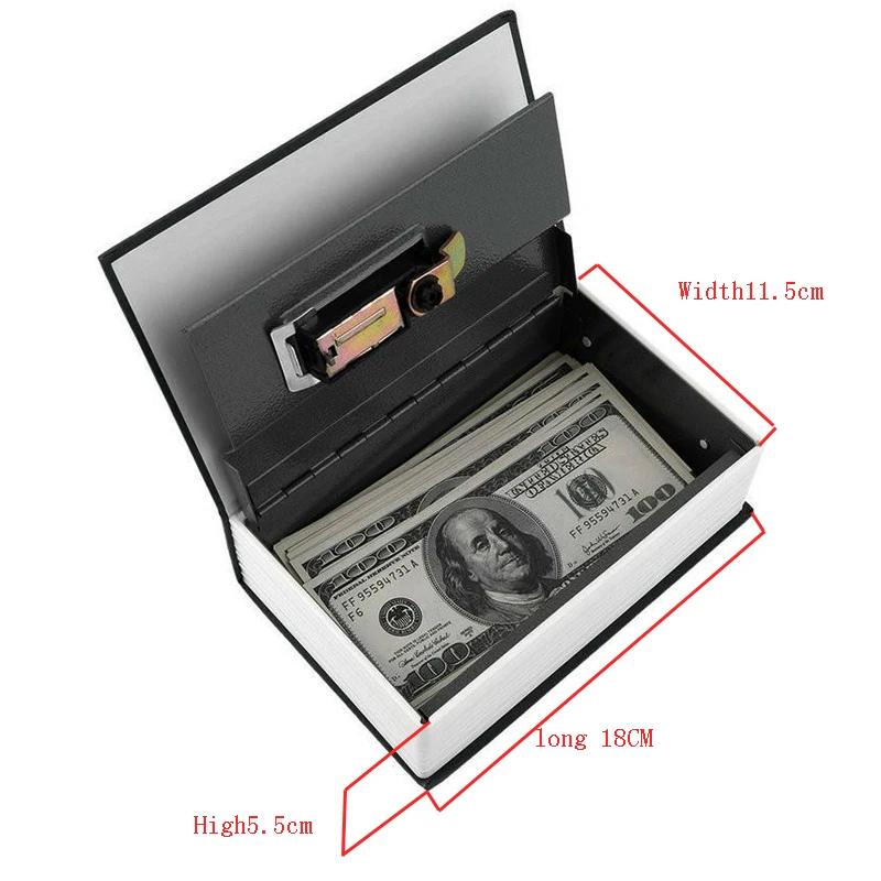 Dictionary Mini Safe Box Book Money Hide Secret Security Safe Lock Cash Money Coin Storage Jewelry key Locker Kid Gift