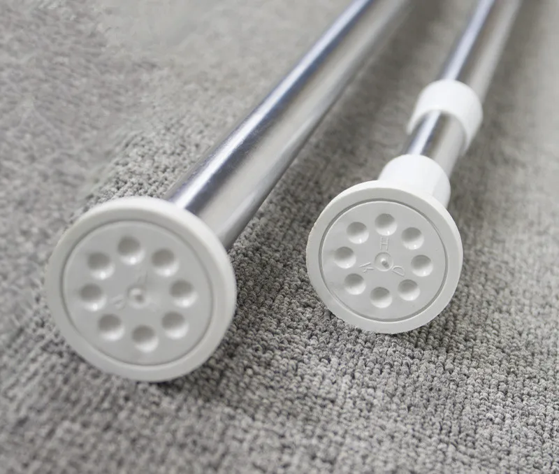 70 120cm Bathroom Shower Curtain Rod Retractable Straight Poles