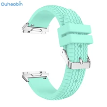 Ouhaobin Смарт-часы ремешки текстурированная структура шины мягкий силиконовый запястье замена ремешок для Fitbit ионных групп Dec4