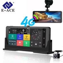 E-ACE E07 4G Macchina Fotografica Dell’automobile Dvr ADAS Android Auto registratore di cassa Con Navigazione GPS Full HD 1080 P Video Recorder due Telecamere Vehicele
