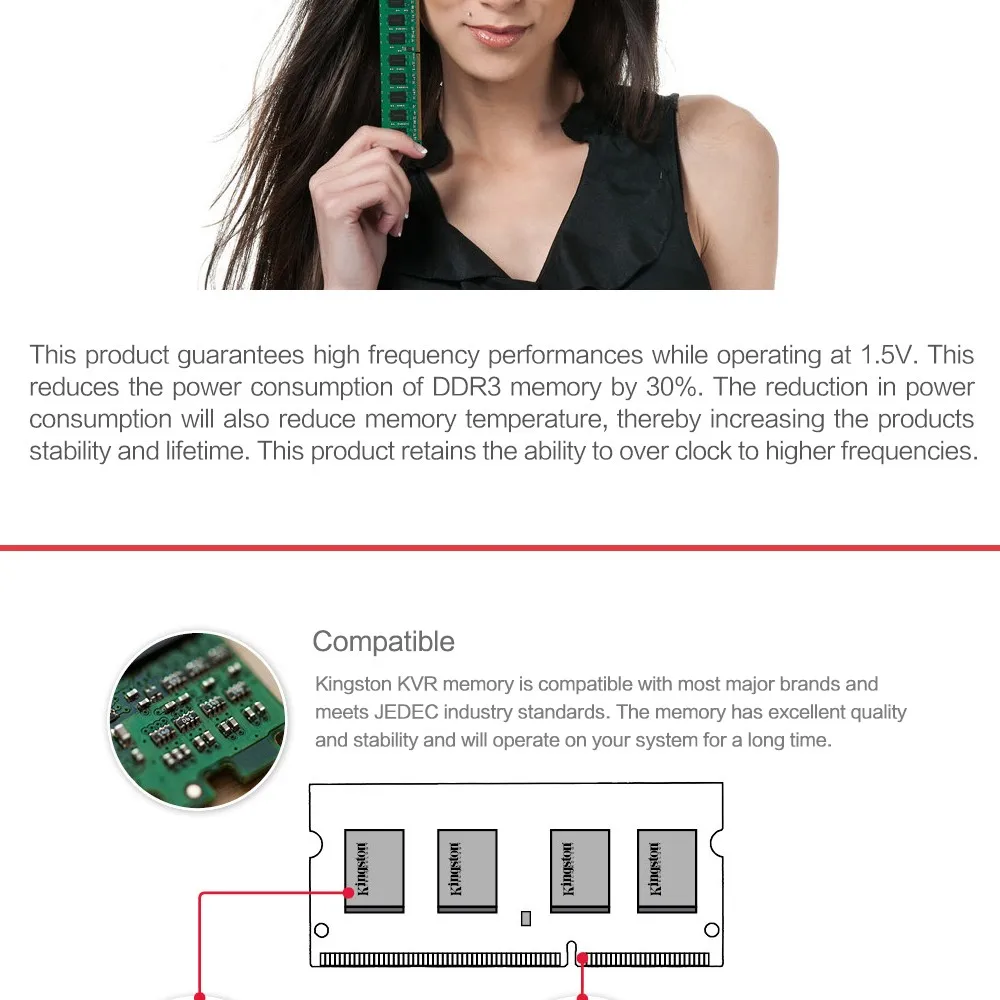 Kingston Intel DIMM материнская плата памяти 1600 МГц DDR3 240 Pin 4 ГБ 8 ГБ 16 ГБ 2400 МГц 2666 МГц 1,2 в 288 Pin Memoria ram для настольных ПК