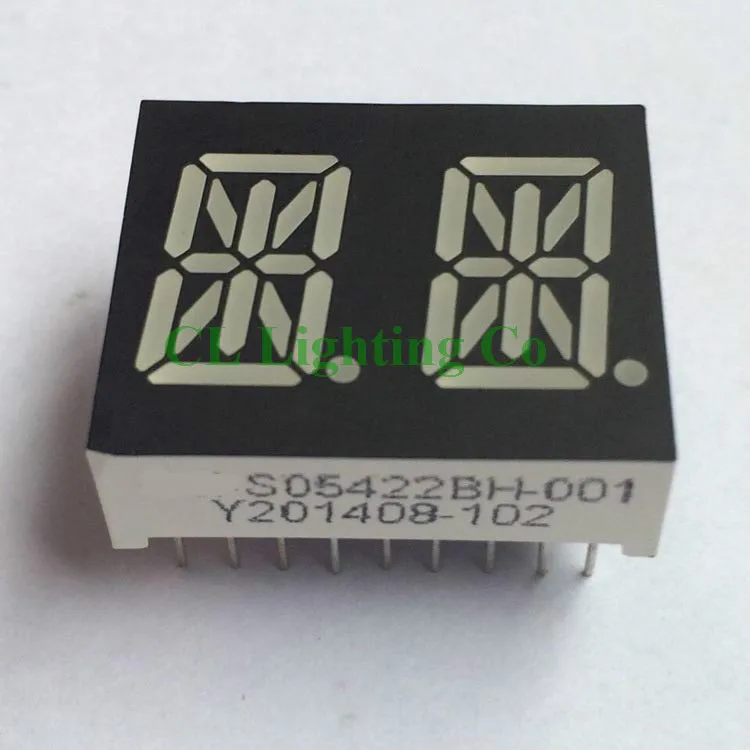 

0.54 inch Digital TUBE 2-Bit LED 16-Segment 0.54" 0.54in display 25.2*21.1*7.9mm RED Nixie tube Common Cathode